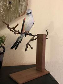 Hand carved scissor-tailed flycatcher by Doug Jobes 202//269